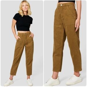 Blank NYC Keep Going Pants Barrel Leg Preppy Pork Chop Brown Utility